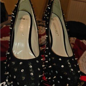 Fashion Only Black Spiked Heels